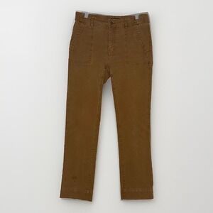 Toad&Co Pants Women 6 Brown Organic Cotton Stretch Chino 30x28 Gorp Outdoor Hike